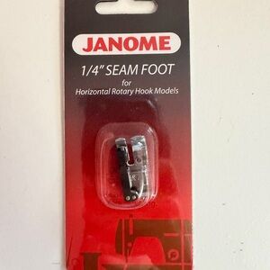 Janome 1/4” Seam Foot 200-318-000 Quilting Presser Foot Horizontal Rotary Hook